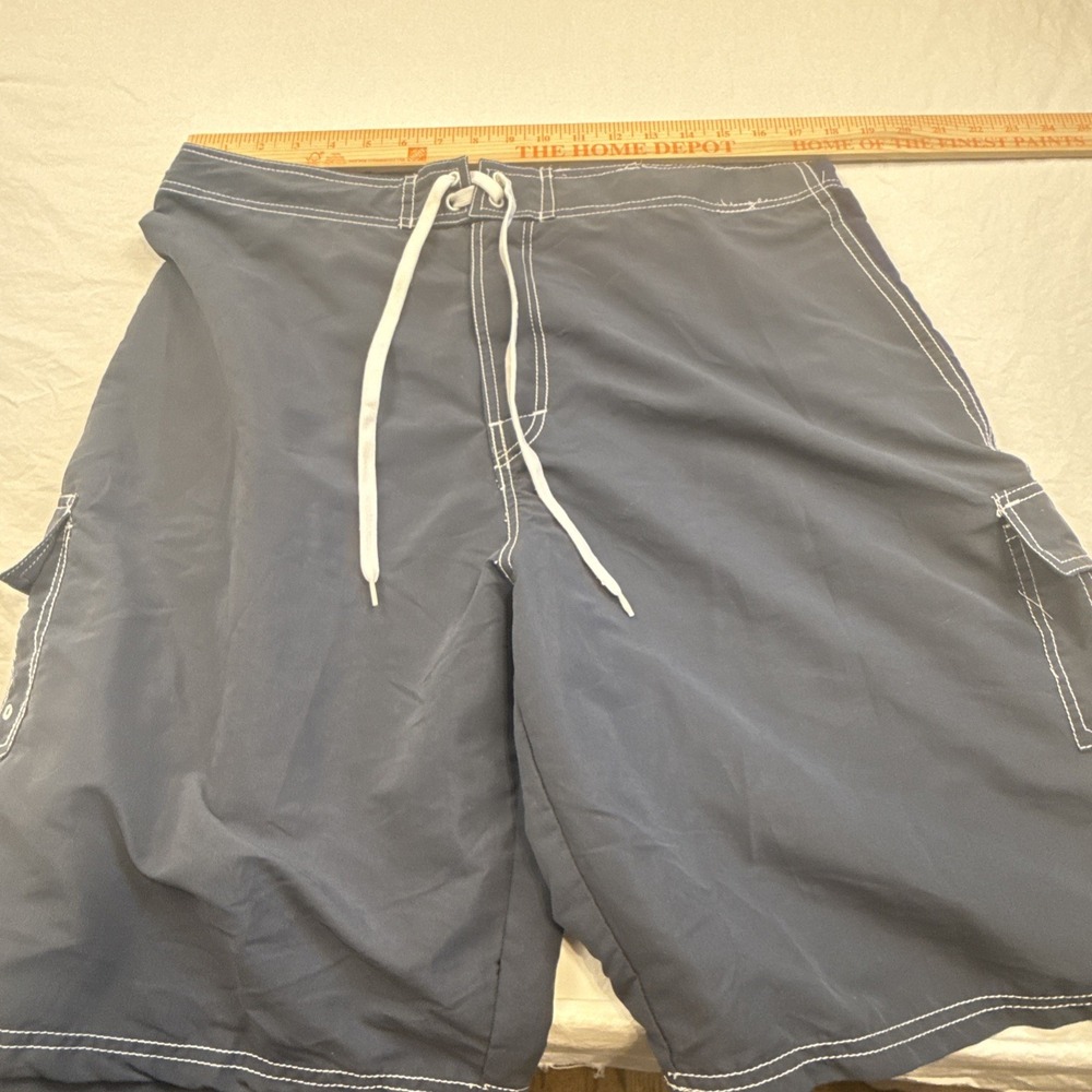 Talos  Swim Surf Shorts MENS 36 TWO Pocket DRAWSTRING NAVY - Picture 5 of 8